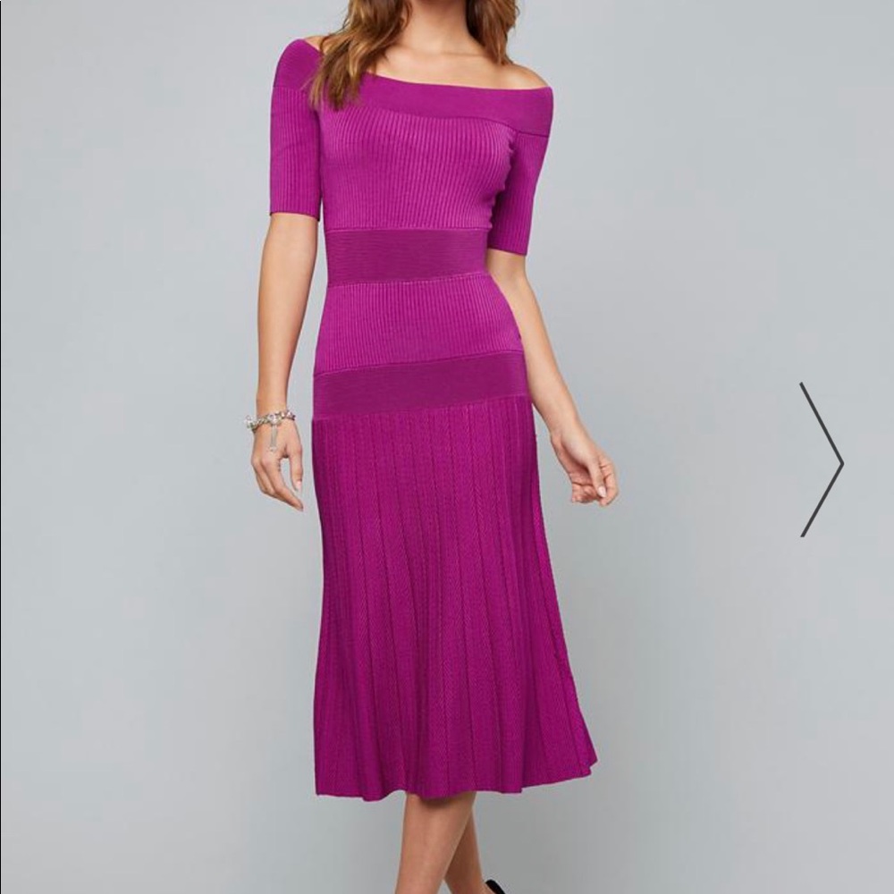 Bebe Tatiana Fushia Midi Dress